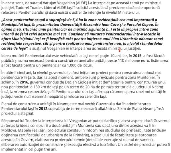 Mutarea Penitenciarului ar elibera 5,4 ha de teren în zona rezidențială din Copou