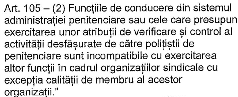 Functiile de conducere si cele de verificare si control incompatibile cu cele de conducere din sindicat