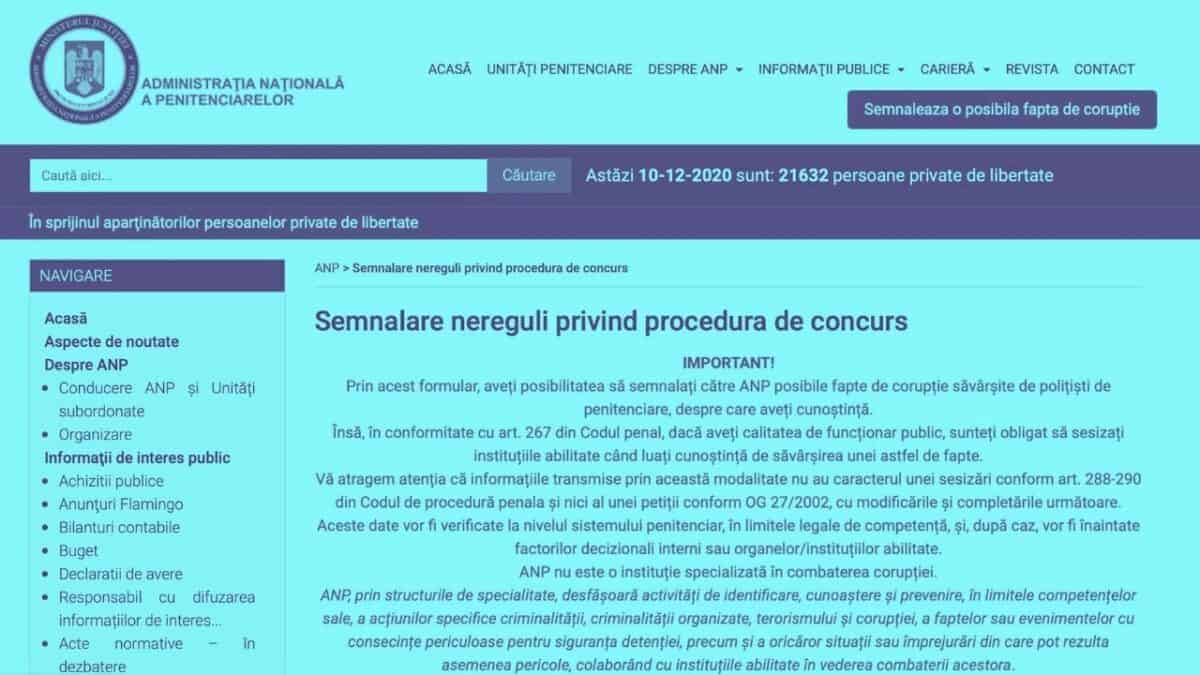 Semnalează o faptă de corupție pe site-ul ANP
