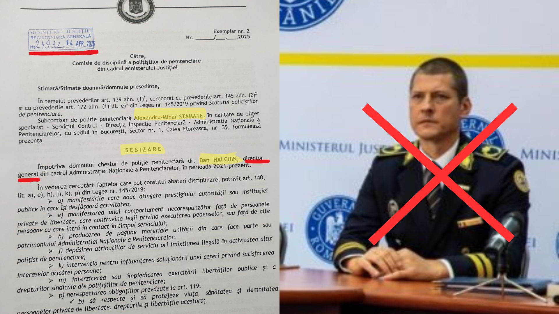 „Adio, Halchin!” Ce a pățit directorul general în ultima zi ”la comanda” ANP. Cine e următorul șef al Poliției penitenciare…