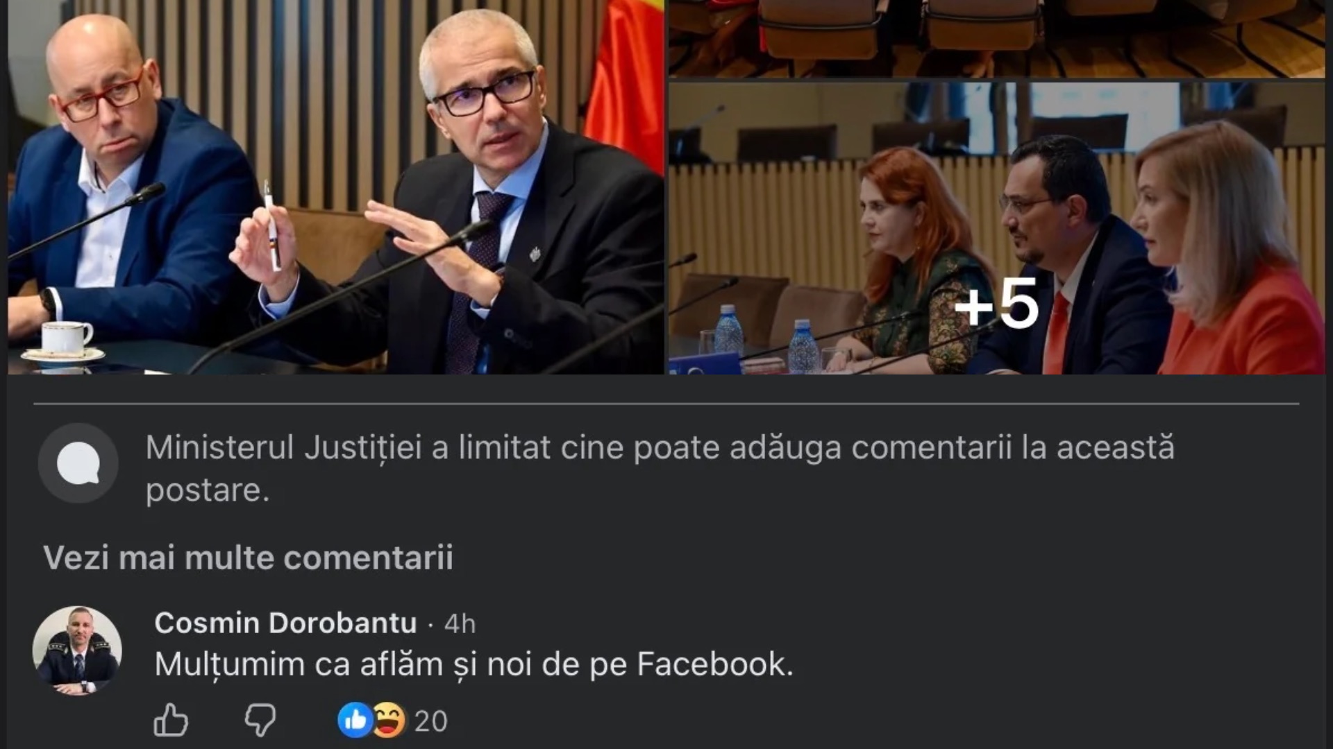 DOMNULE MINISTRU, AFLĂM DE PE FACEBOOK CE SE ÎNTÂMPLĂ CU POLIȚIA PENITENCIARĂ. ESTE INACCEPTABIL!